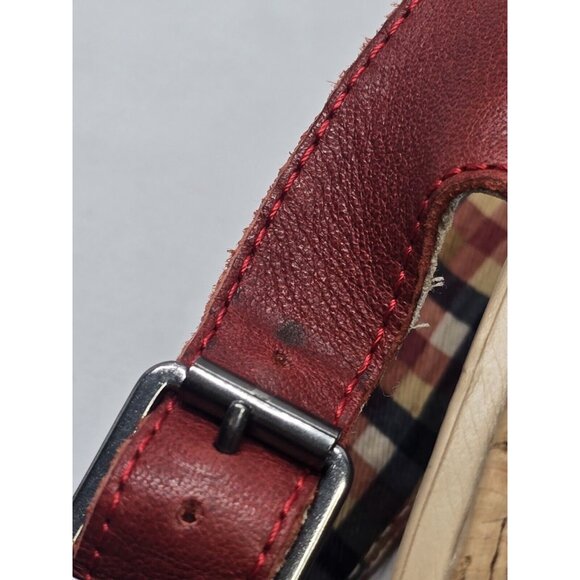 Crocs A Leigh Red Leather Cork Wedge Heel Slingback Sandal Shoes 11848 Women 8 - Picture 10 of 13